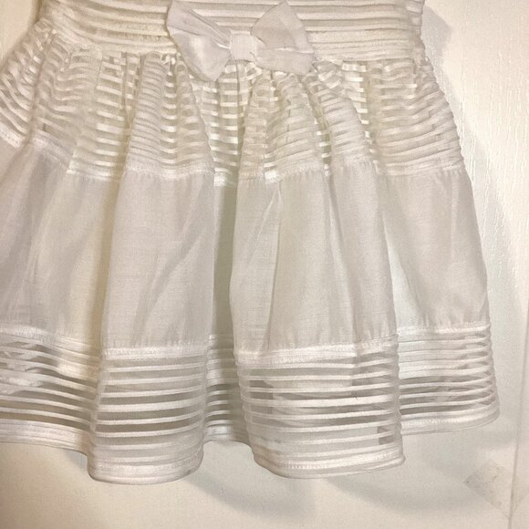 H&M Little Girls Formal White Sleeveless Dress 4-6 Months Fully Lined Wedding - Picture 3 of 8